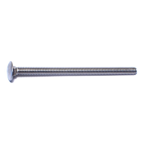 Midwest Fastener Carriage Bolt, Square Neck, 20 (Coarse), 4 in L, 18-8 Stainless Steel, 3 PK 64988 - main